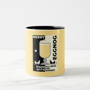 Xmas Eggnog Punch Two-Tone Coffee Mug