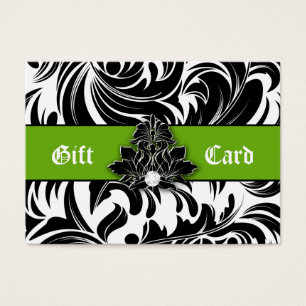 Xmas Elegant Jewellery Logo Gift Card Green Black