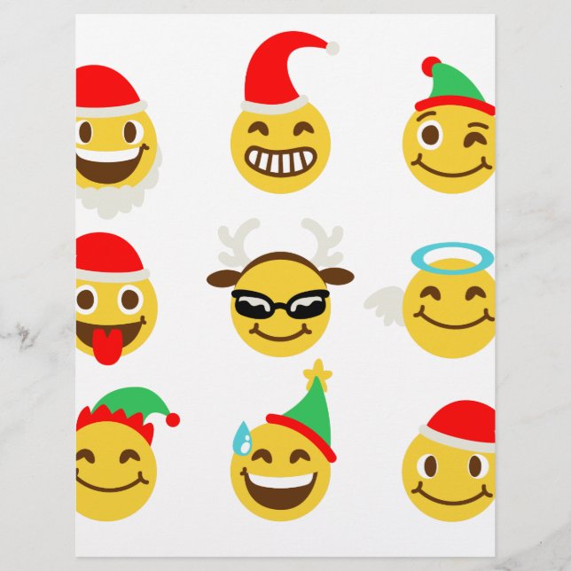 xmas emoji happy faces (Front)