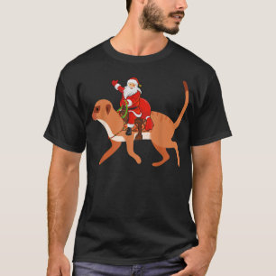 Xmas Family Matching Funny Santa Riding Meerkat Ch T-Shirt