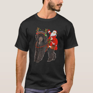Xmas Family Matching Funny Santa Riding Toy Poodle T-Shirt