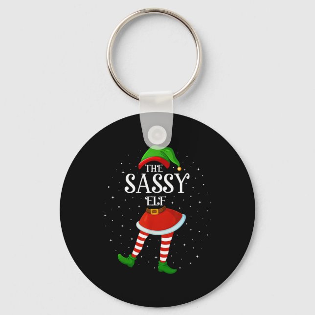 Xmas Family Matching Women Girls The Sy Elf Christ Key Ring (Front)