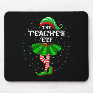Xmas Family Matching Women Girls The Teacher Elf C Mouse Mat