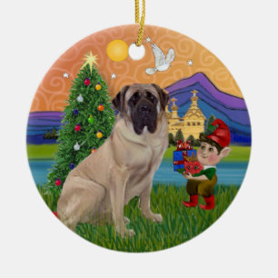 Xmas Fantasy - Bull Mastiff Ceramic Tree Decoration