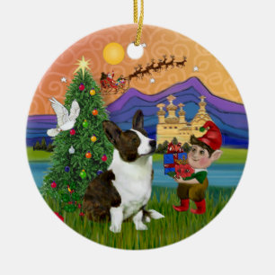 Xmas Fantasy - Cardigan Welsh Corgi Ceramic Tree Decoration