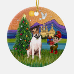 Xmas Fantasy - Jack Russell Terrier Ceramic Tree Decoration
