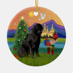 Xmas Fantasy - Newfoundland Ceramic Tree Decoration