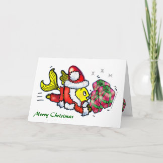 Xmas Fish - funny cute Christmas Greeting Card