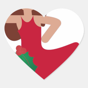 xmas flamenco dancer emoji heart sticker
