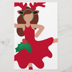 xmas flamenco dancer emoji stationery
