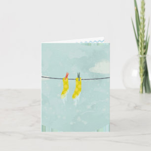 Xmas frozen socks notecard