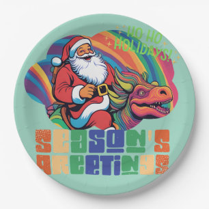 Xmas fun-seasons greetings paper plate