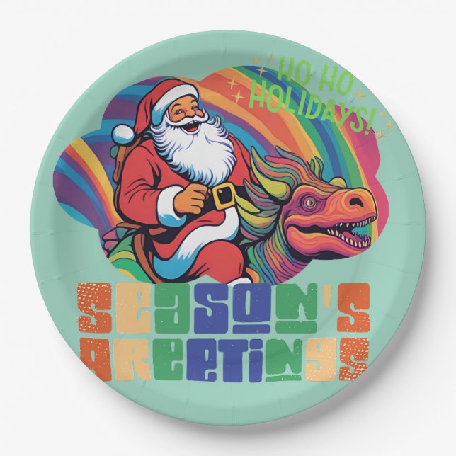 Xmas fun-seasons greetings paper plate (Front)