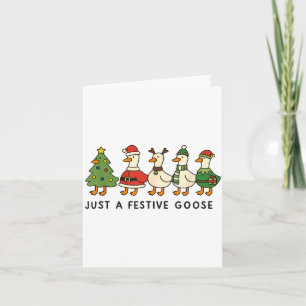 Xmas Funny Silly Goose Christmas Pjs Just A Festiv Card