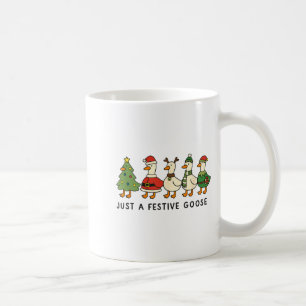 Xmas Funny Silly Goose Christmas Pjs Just A Festiv Coffee Mug