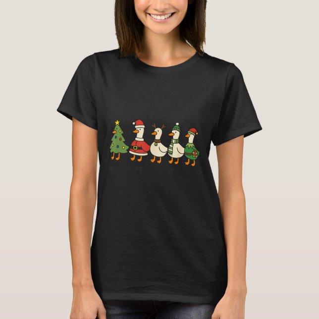 Xmas Funny Silly Goose Christmas Pjs Just A Festiv T-Shirt (Front)