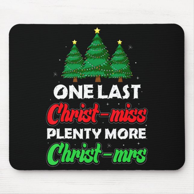 Xmas Future Bride Wife New Fiance Funny Engagement Mouse Mat (Front)