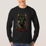 Xmas German Shepherd Santa on Christmas German She T-Shirt<br><div class="desc">Xmas German Shepherd Santa on Christmas German Shepherd</div>