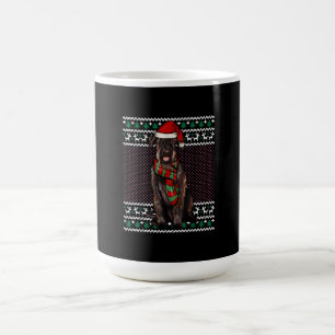 Xmas Giant Schnauzer Dog Santa Hat Ugly Christmas Coffee Mug