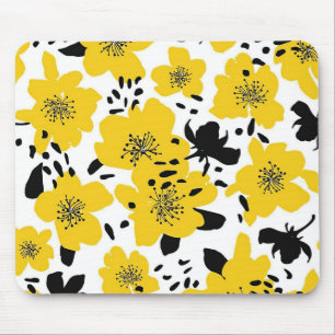 Xmas Gift Abstract Seamless With Isolated Flowers Mouse Mat
