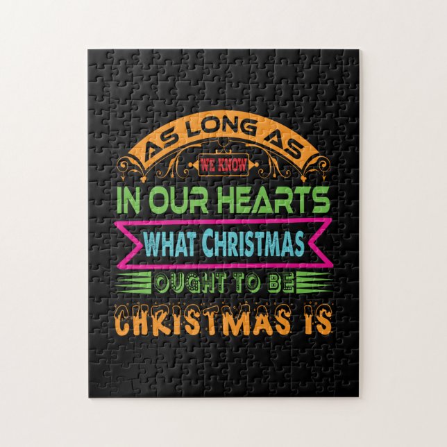 Xmas Gift As Long As We Know Jigsaw Puzzle (Vertical)