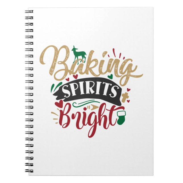 Xmas Gift | Baking Spirits Bright Notebook (Front)