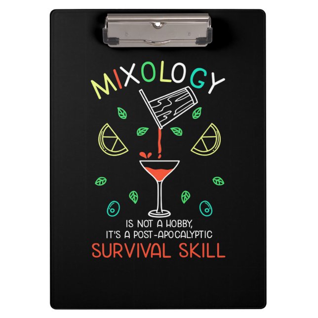 Xmas Gift | Bartender Mixologist Clipboard (Front)