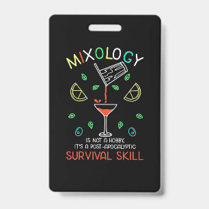 Xmas Gift   Bartender Mixologist ID Badge