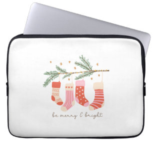 Xmas Gift Be Merry And Bright Laptop Sleeve