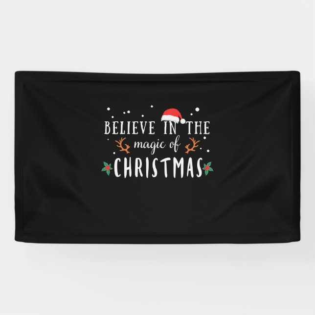 Xmas Gift Believe In The Magic Of Christmas Banner (Horizontal)