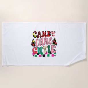Xmas Gift Candy Cane Cutie Beach Towel