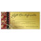 Xmas Gift Certificates Salon Spa Gold Red Floral