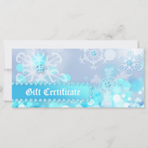 Xmas Gift Certificates Spa Blue Snow Jewellery