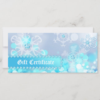 Xmas Gift Certificates Spa Blue Snow Jewellery