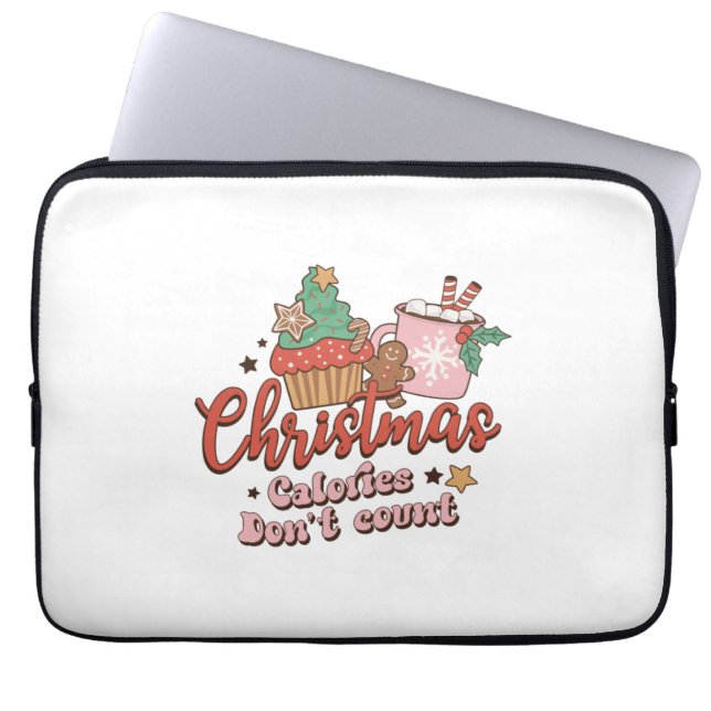 Xmas Gift Christmas Calories Do Not Count Laptop Sleeve (Front)