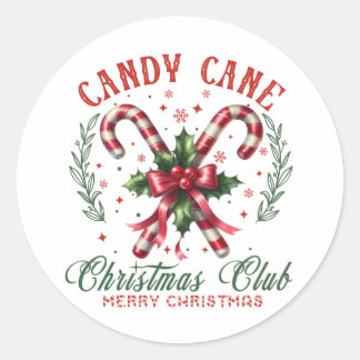 Xmas Gift Christmas Club Classic Round Sticker