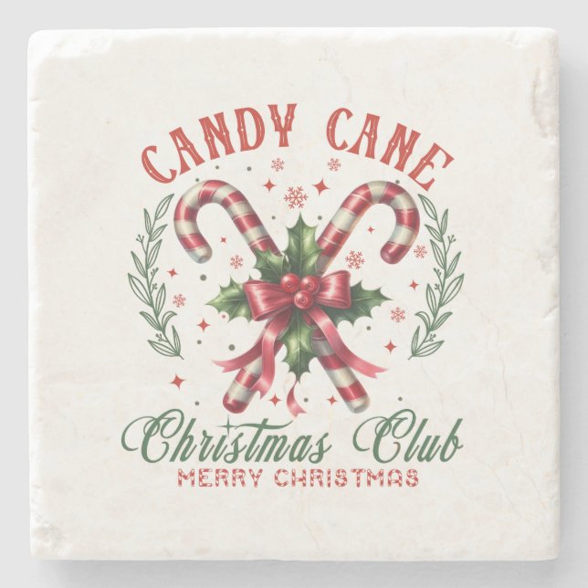 Xmas Gift Christmas Club Stone Coaster (Front)