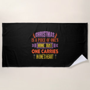 Xmas Gift Christmas Is A Piece Beach Towel