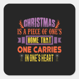 Xmas Gift Christmas Is A Piece Square Sticker