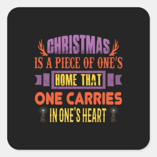 Xmas Gift Christmas Is A Piece Square Sticker