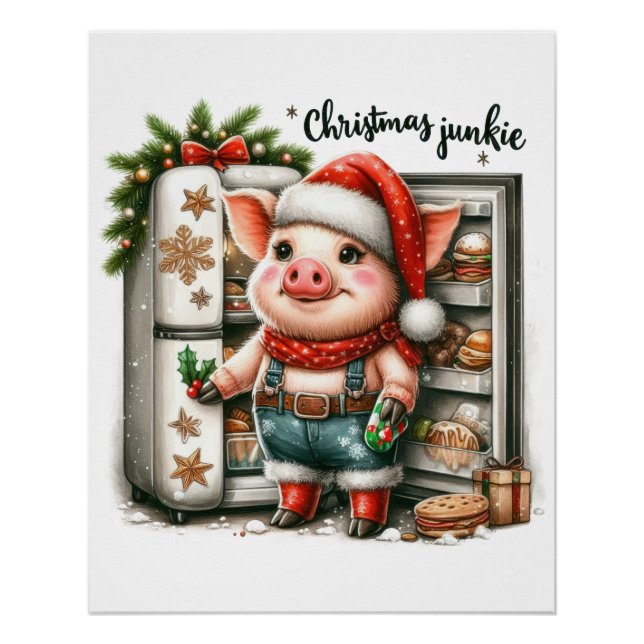 Xmas Gift Christmas Junkie Poster (Front)