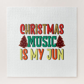 Xmas Gift | Christmas Music Is My Jun Jigsaw Puzzle