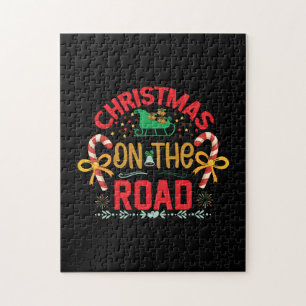 Xmas Gift Christmas On The Road Jigsaw Puzzle