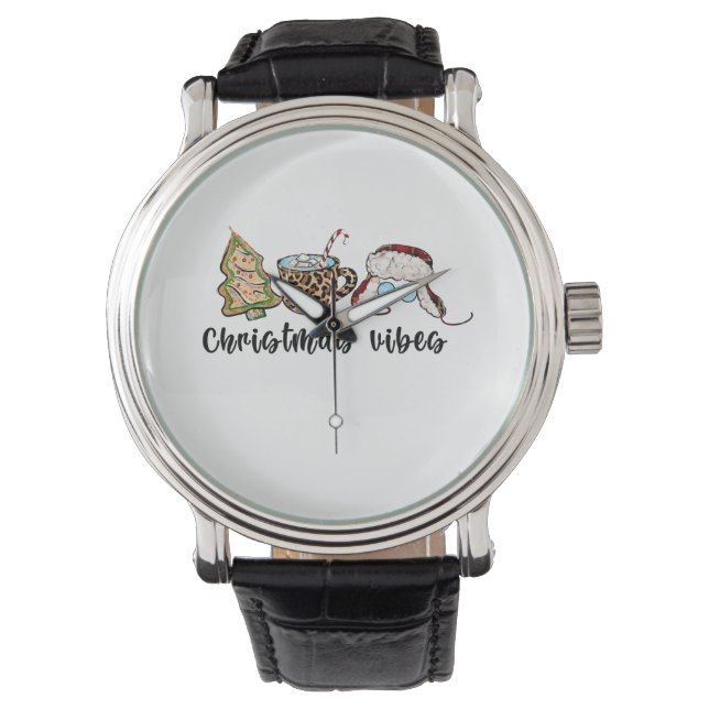 Xmas Gift Christmas Vibes Watch (Front)