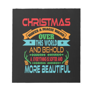 Xmas Gift Christmas Waves A Magic Wand Notepad