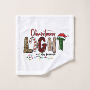 Xmas Gift Chritsmas Light Are My Favourite Colour Wash Cloth