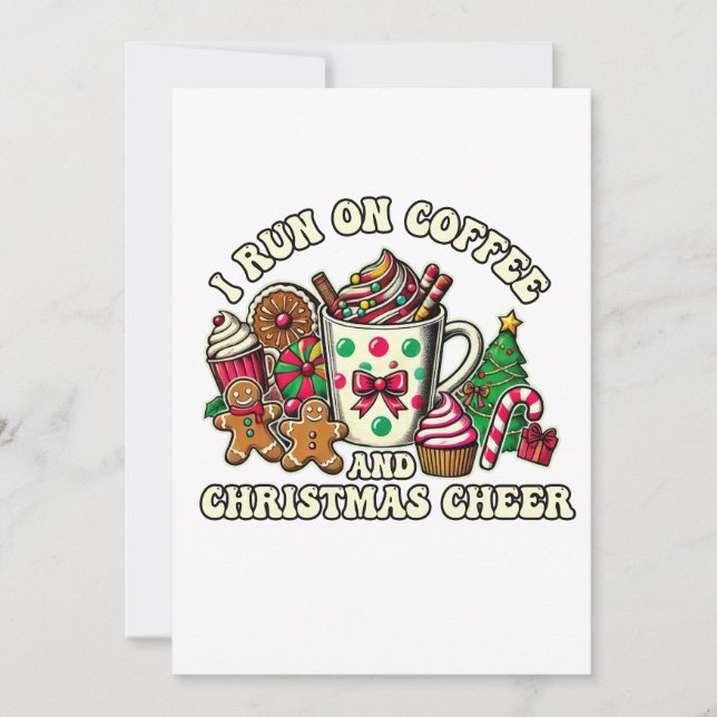Xmas Gift Coffee And Christmas Cheer Holiday Card (Front)
