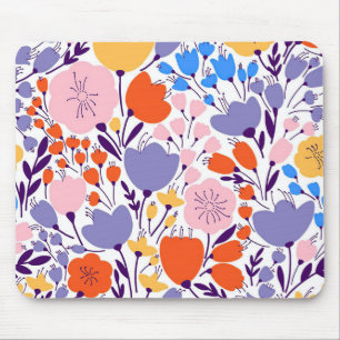 Xmas Gift Colourful And Bright Floral Mouse Mat