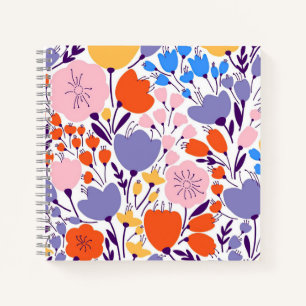 Xmas Gift Colourful And Bright Floral Notebook