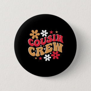 Xmas Gift Cousin Crew 6 Cm Round Badge